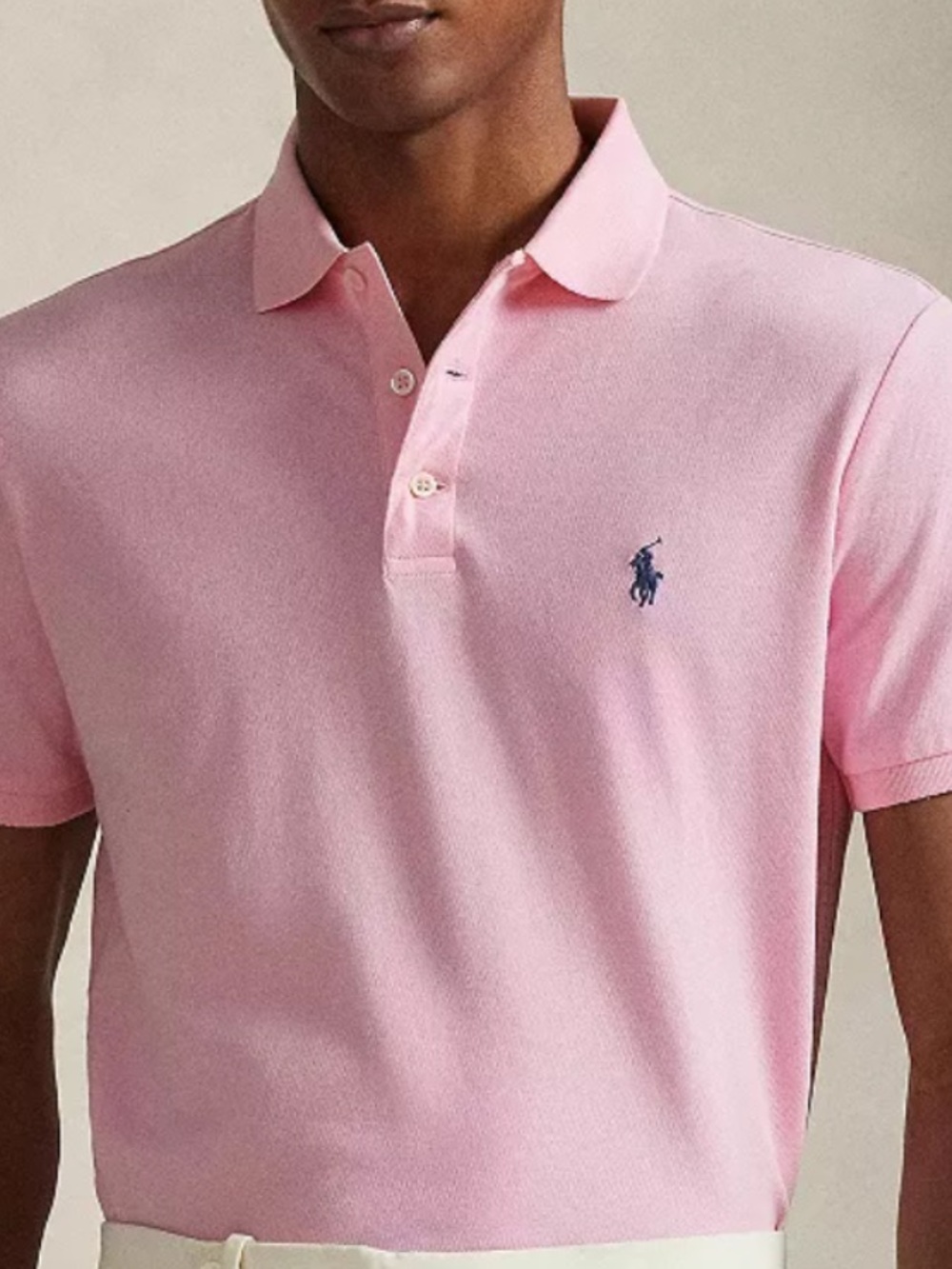 RALPH LAUREN Men's Pink Polo Shirt with Iconic Chest Logo!! 100% cotton! XL - Picture 3 of 5